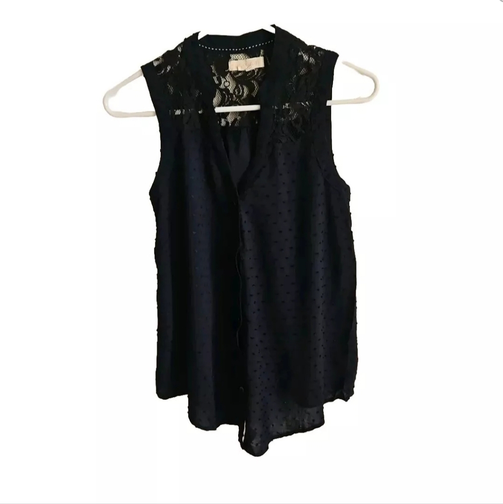 Edme & Esyllte Navy Blue Blouse Top Sleeveless size 0